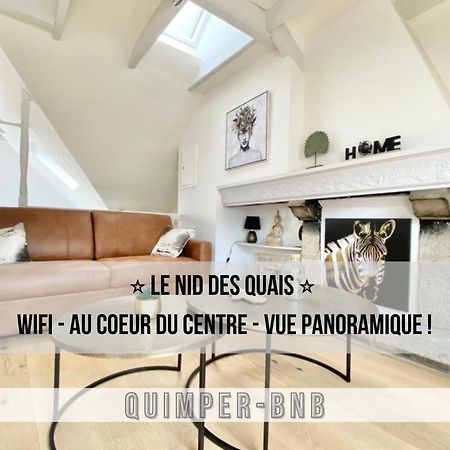 Le Nid Des Quais - Vue Panoramique Au Coeur De La Ville - Wifi - Entree Autonome แก็งแปร์ ภายนอก รูปภาพ