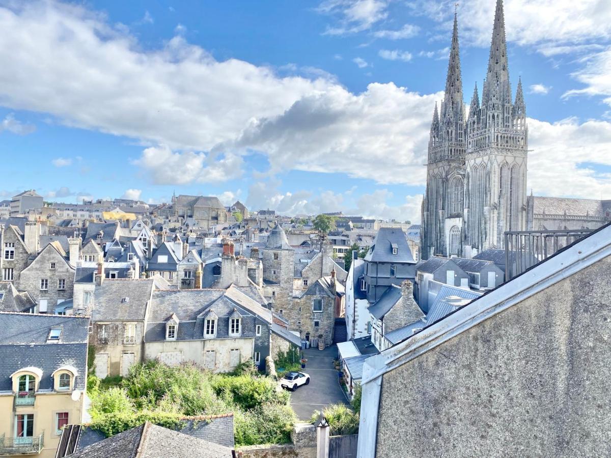Le Nid Des Quais - Vue Panoramique Au Coeur De La Ville - Wifi - Entree Autonome แก็งแปร์ ภายนอก รูปภาพ